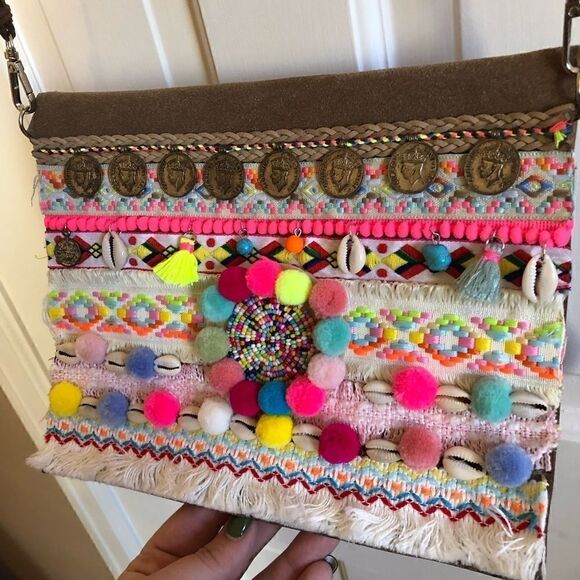 Colorful textured Genuine Leather purse - Picture 3 of 8